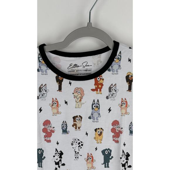 Ellie Sue Bluey & Friends Short Sleeve Bamboo Pajamas Kids Size 6-7 Year New - Picture 5 of 9